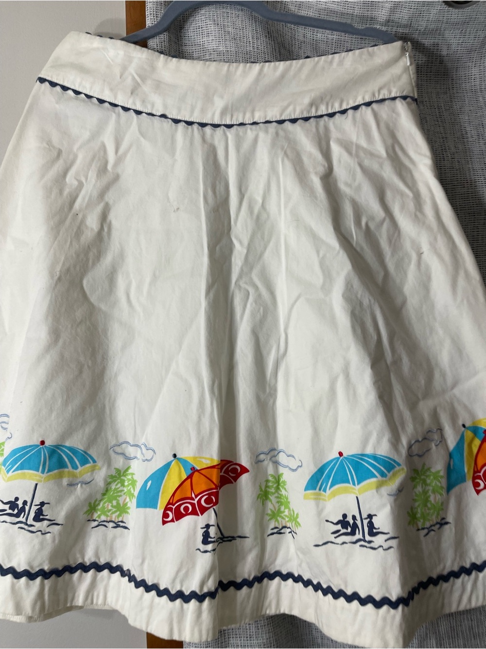 VTG Liz Claiborne Beach Umbrella Skirt Sz
10 poplin Retro Coastal Preppy IT Girl - Picture 3 of 10
